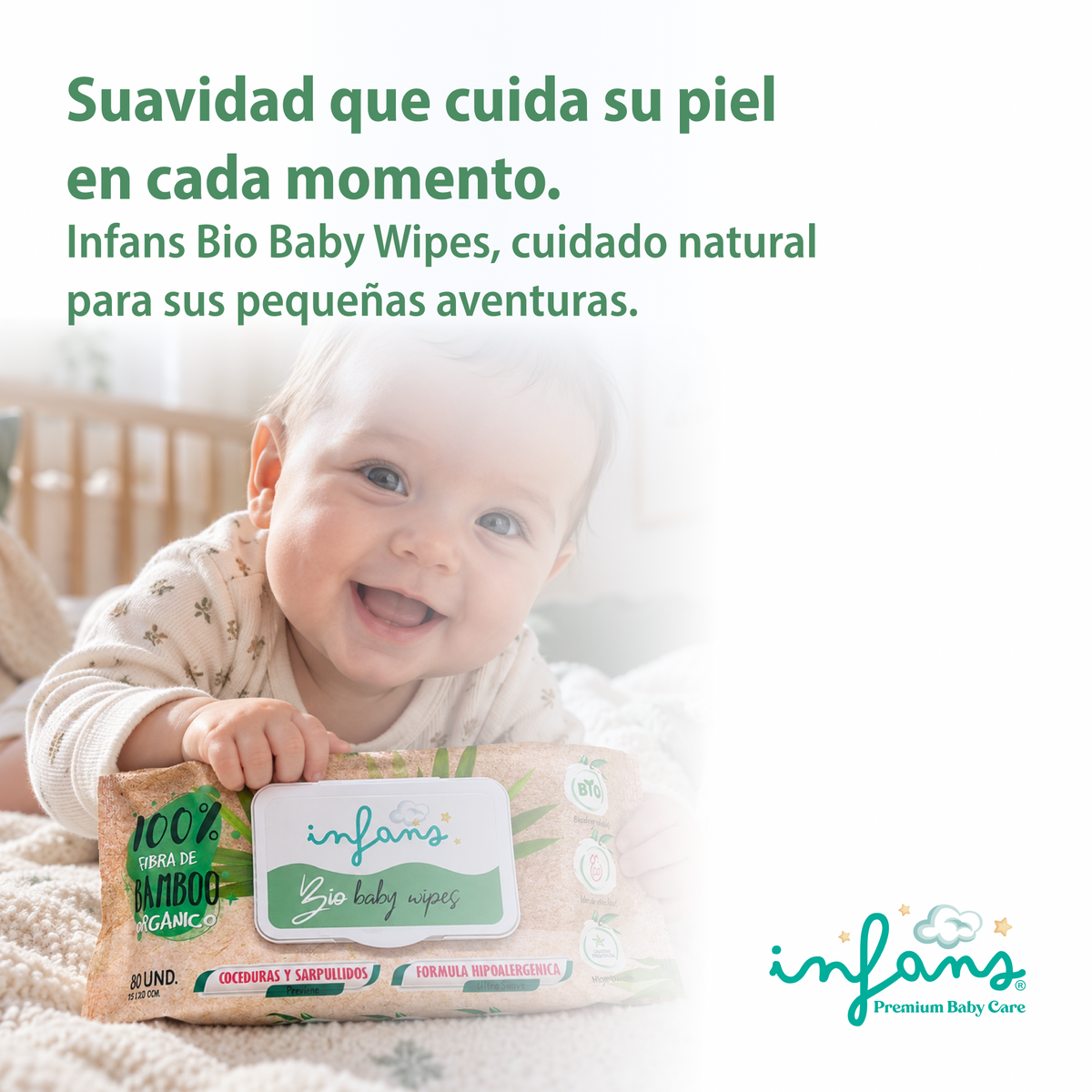 Toallitas Infans Bamboo Bio 12x80 – 960 Unidades