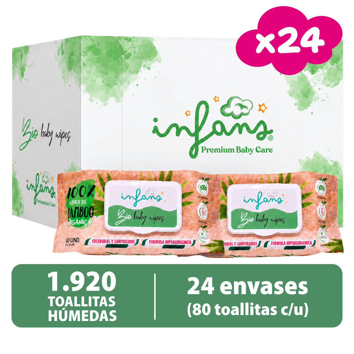 Toallitas Infans Bio 24x80 – 1920 Unidades