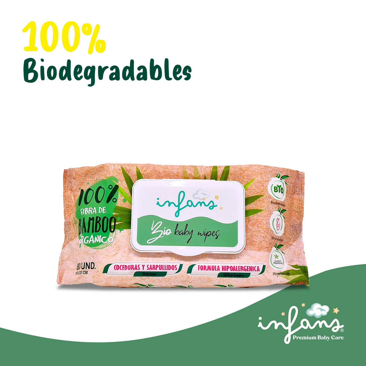 Toalla Húmeda Infans Bamboo Bio 3x80 – 240 Unidades