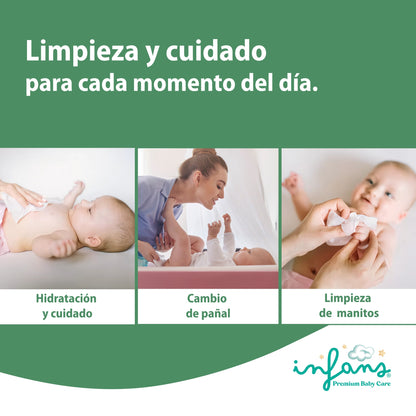Toallitas Húmedas INFANS Bamboo · Caja 24 x 80 (1.920 un.)
