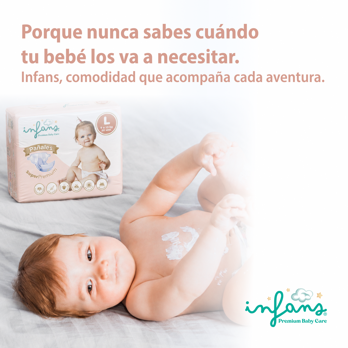 Pañal Infans Super Premium Talla L – 30 Unidades
