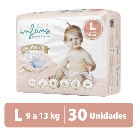 Pañal Infans Super Premium Talla L – 30 Unidades