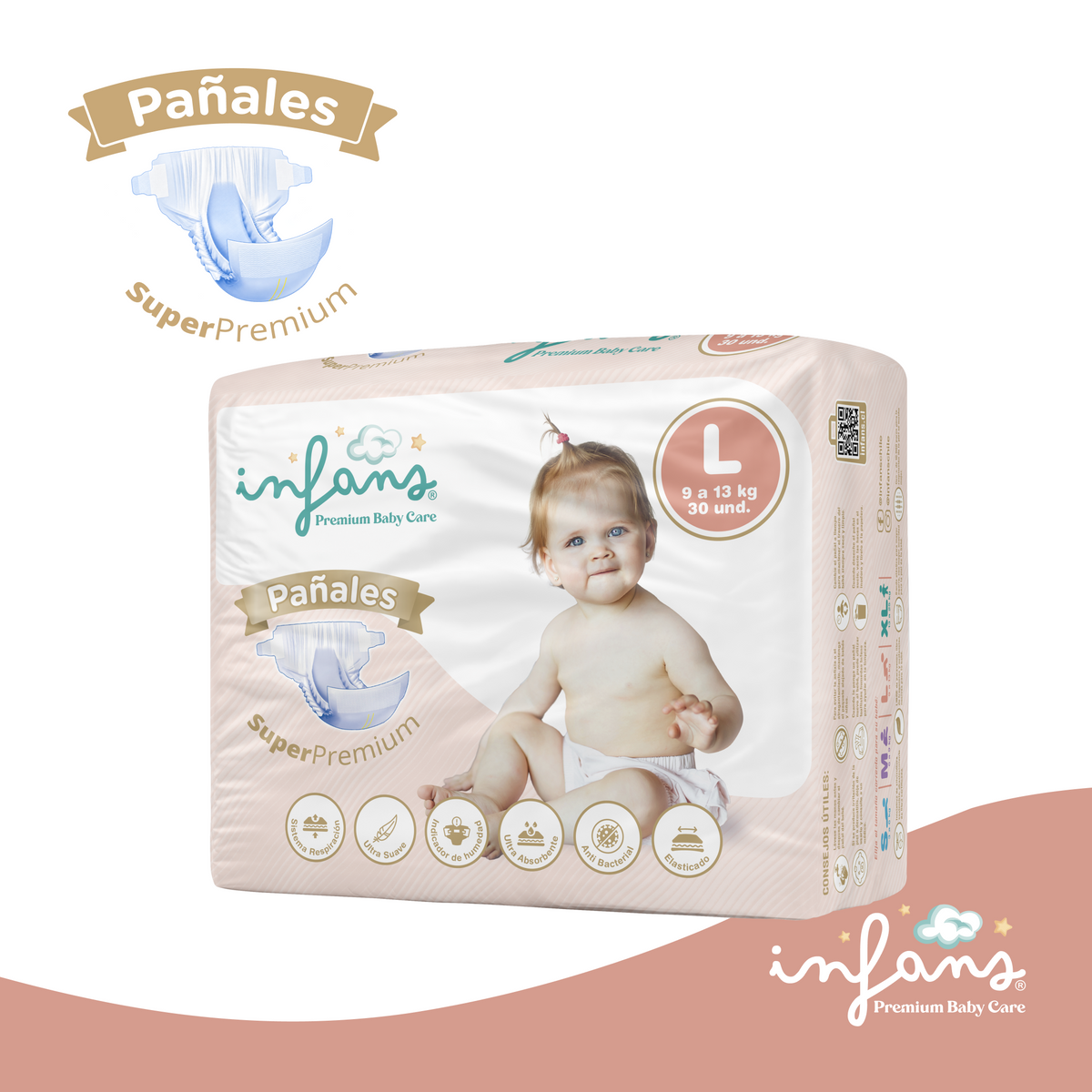 Pañal Infans Super Premium Talla XL 8x30 – 240 Unidades