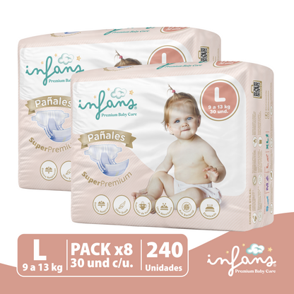 Pañal Infans Super Premium Talla L 8x30 – 240 Unidades