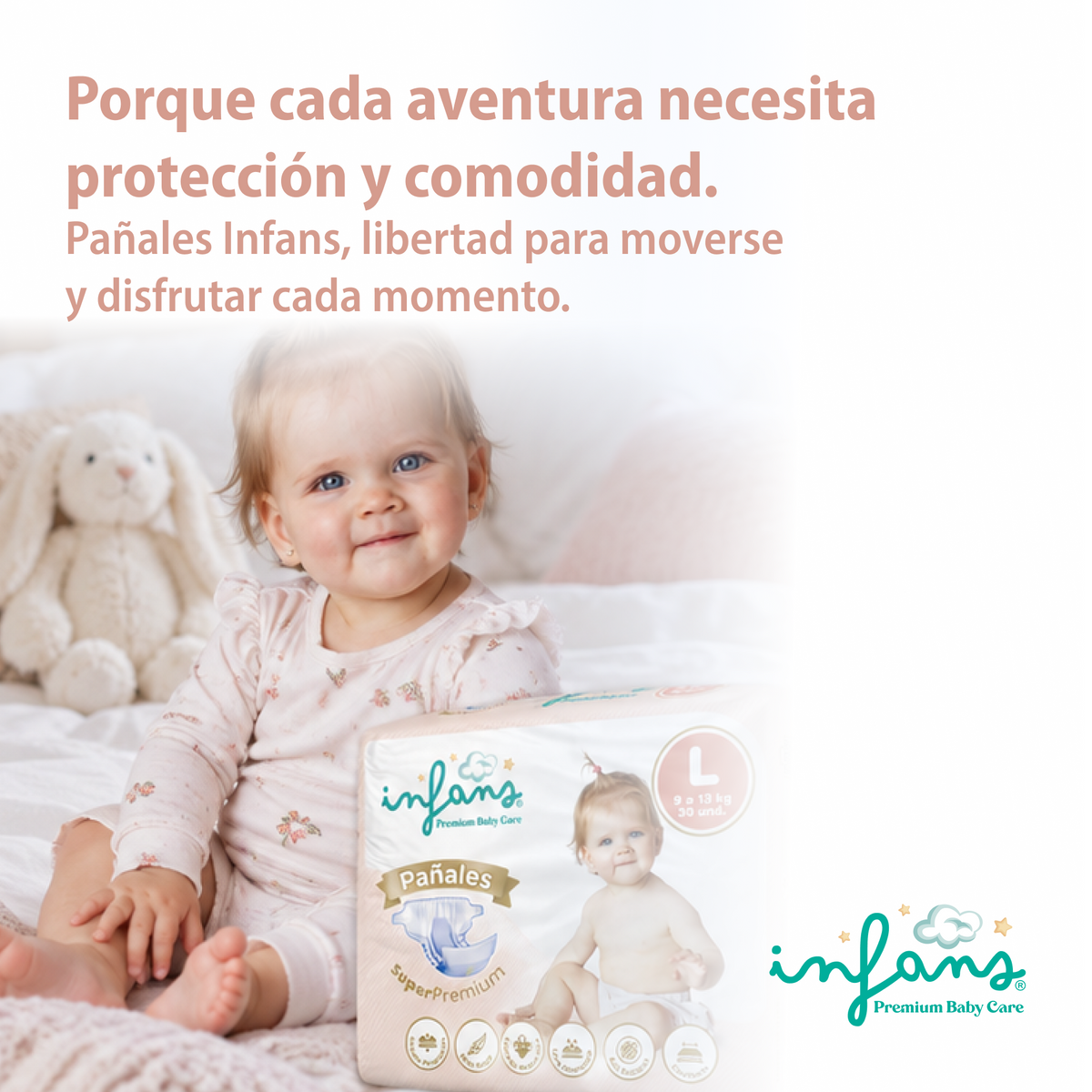 Pañal Infans Super Premium Talla L 8x30 – 240 Unidades