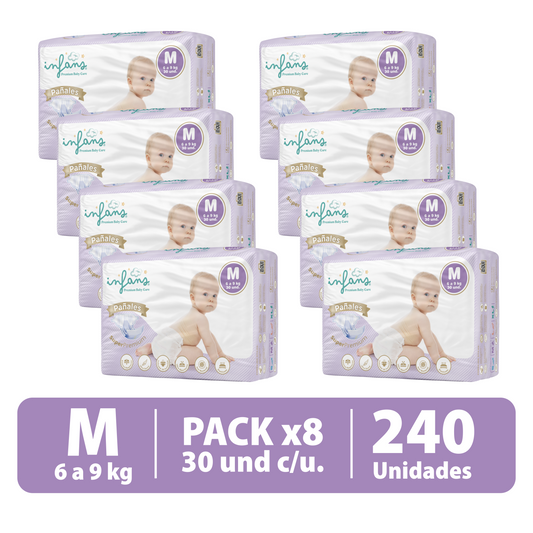Pañal Infans Super Premium Talla M 8x30 – 240 Unidades