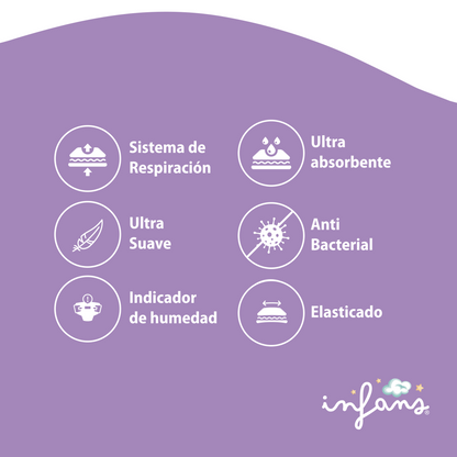 Pañal Infans Super Premium Talla M – 30 Unidades