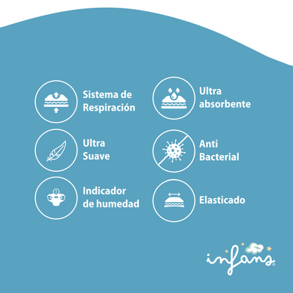Pañal Infans Super Premium Talla S – 30 Unidades