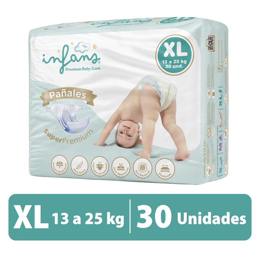 Pañal Infans Super Premium Talla XL – 30 Unidades