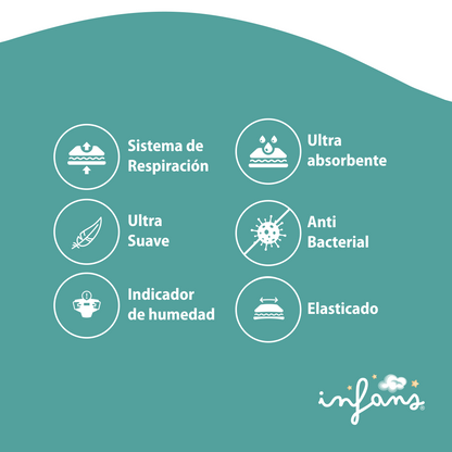 Pañal Infans Super Premium Talla XL 2x30 – 60 Unidades