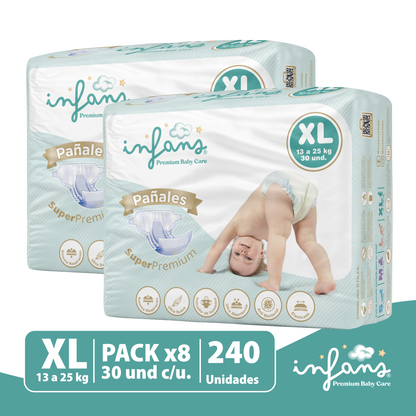 Pañal Infans Super Premium Talla XL 8x30 – 240 Unidades