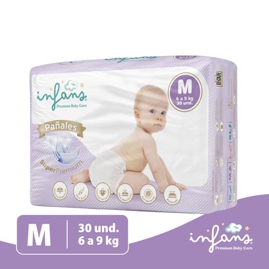 Pañal Infans Super Premium Talla M – 30 Unidades