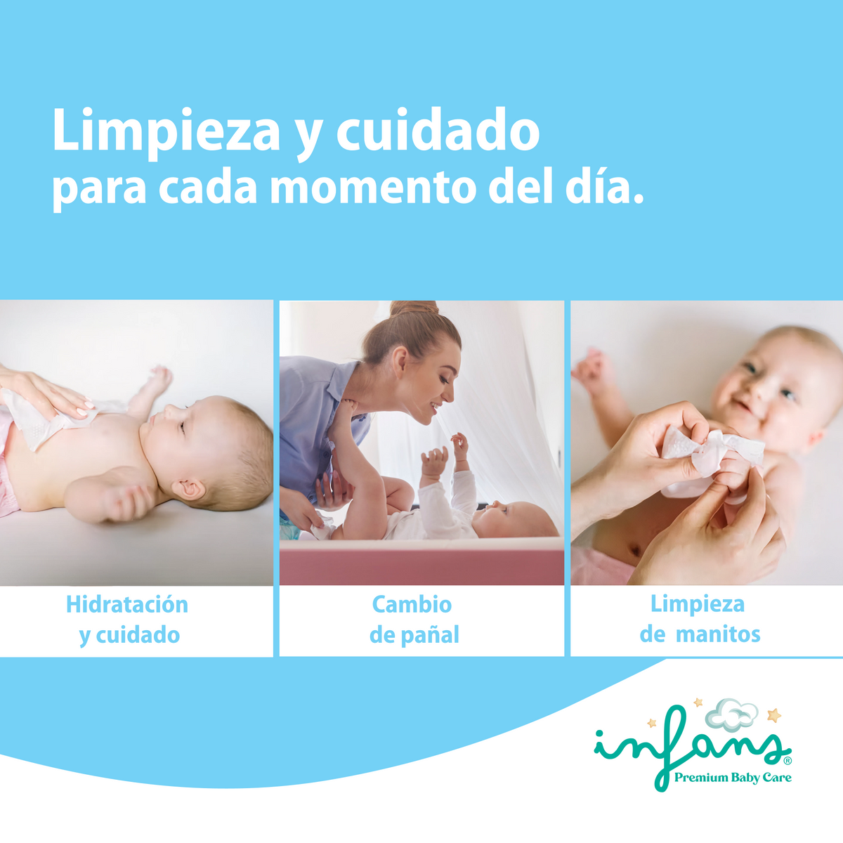 Toallitas Infans 99,9% Agua Hipoalergénicas 12x60 – 720 Unidades