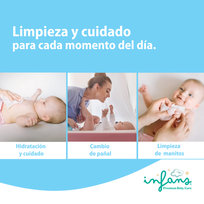 Toallitas Infans 99,9% Agua Hipoalergénicas 12x60 – 720 Unidades