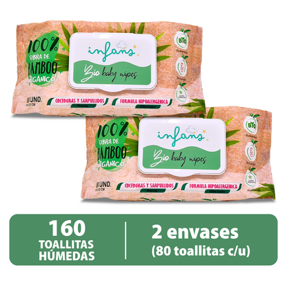 Toallitas Infans Bio 2x80 – 160 Unidades