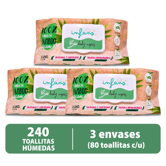 Toallitas Infans Bio 3x80 – 240 Unidades