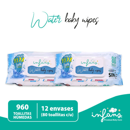 Toalla Húmeda Infans 99.9% Agua Hipoalergénicas 3x80 – 240 Unidades