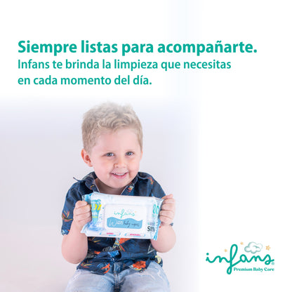 Toallitas Húmedas INFANS 99,9% Agua · Pack 12 x 80 (960 un.)