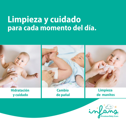 Toallitas Infans 99,9% Agua Hipoalergénicas 2x80 – 160 Unidades