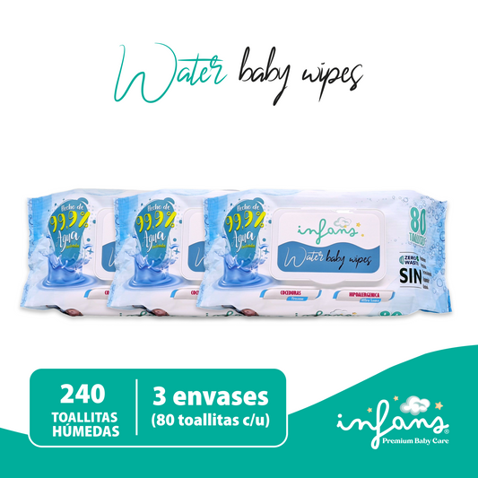Toallitas Infans 99,9% Agua Hipoalergénicas 3x80 – 240 Unidades